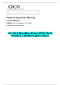 2025 A Level History A Y302&sol;01 The Viking Age c&period;790&ndash;1066   &lpar;Verified Question Paper With Mark Scheme Combined June 2025&rpar;