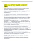 MED GAS STUDY GUIDE CORRECT 100&percnt;