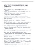 LPM TEST EXAM QUESTIONS AND ANSWERS
