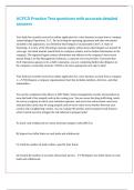 ACFCS Practice Test questions with accurate detailed answers
