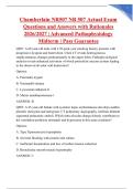 NR 507 Advanced Pathophysiology Bundle Actual Exam 2026&sol;2027 &ndash; Detailed Rationales &vert; Pass Guaranteed &ndash; 100&percnt; Verified &ndash; A&plus; Graded