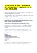 NR 547- FINAL EXAM QUESTIONS & ACTUAL CORRECT ANSWERS RATED 100&percnt; COMPLETE