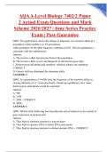 AQA A-Level Biology 7402&sol;2 Paper 2 Actual Exam Questions and Mark Scheme 2026&sol;2027 &vert; June Series Practice Exam &vert; Pass Guarantee