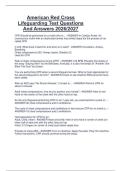 American Red Cross  Lifeguarding Test Questions  And Answers 2026&sol;2027 