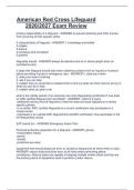 Package deal for American Red Cross Lifeguard American Red Cross Lifeguard Exam Practice Questions And Correct Answers 2026&sol;2027