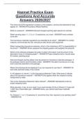 Hazmat Practice Exam  Questions And Accurate  Answers 2026&sol;2027 