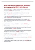 IICRC RRT Exam Study Guide Questions  And Answers Verified 100&percnt; Correct