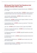 WA Aquatic Pest Control Test Questions And  Answers Verified 100&percnt; Correct