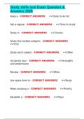 Study skills test Exam Question & Answers 2025&period;docx