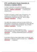 ETC certification Exam Question & Answers &lpar; Update 2025 &rpar;&period;docx