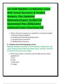 UA STAR Pipefitter Certification Exam With Actual Questions & Verified Answers&comma; Plus Explained Rationales&sol;Expert Verified For Guaranteed Pass 2026&sol;Latest Updated&sol;Instant Download Pdf