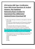 EPA Section 608 Type I Certification Exam With Actual Questions & Verified Answers&comma; Plus Explained Rationales&sol;Expert Verified For Guaranteed Pass 2026&sol;Latest Updated&sol;Instant Download Pdf