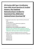 EPA Section 608 Type II Certification Exam With Actual Questions & Verified Answers&comma; Plus Explained Rationales&sol;Expert Verified For Guaranteed Pass 2026&sol;Latest Updated&sol;Instant Download Pdf