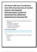 EPA Section 608 Type III Certification Exam With Actual Questions & Verified Answers&comma; Plus Explained Rationales&sol;Expert Verified For Guaranteed Pass 2026&sol;Latest Updated&sol;Instant Download Pdf