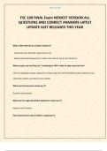 FSC 100 FINAL Exam NEWEST VERSION ALL QUESTIONS AND CORRECT ANSWERS LATEST UPDATE JUST RELEASED THIS YEAR