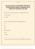 SCCJA Cumulative Exam NEWEST VERSION ALL QUESTIONS AND CORRECT ANSWERS LATEST UPDATE JUST RELEASED THIS YEAR
