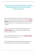 COG220 Access Data Model Actual Exam Newest  2025&sol;2026 Questions and Correct Answers  Already Graded A&plus; 