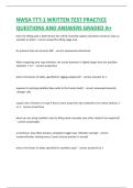 NWSA TTT-1 WRITTEN TEST PRACTICE QUESTIONS AND ANSWERS GRADED A&plus;