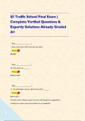 &dollar;5 Traffic School Final Exam &vert; Complete Verified Questions & Expertly Solutions Already Graded A&plus;     