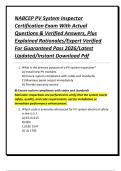 NABCEP PV System Inspector Certification Exam With Actual Questions & Verified Answers&comma; Plus Explained Rationales&sol;Expert Verified For Guaranteed PassNABCEP PV System Inspector Certification Exam With Actual Questions & Verified Answers&comma; Plus Explained Rat