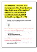 Limited Energy Technician State Licensing Exam With Actual Questions & Verified Answers&comma; Plus Explained Rationales&sol;Expert Verified For Guaranteed Pass 2026&sol;Latest Updated&sol;Instant Download Pdf