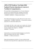 APEA FNP Predictor Exam Bank 2026 &vert; 350&plus; Actual Practice Questions & Verified Answers &vert; Family Nurse Practitioner Boards