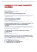 CNA Written Exam Latest Update 2026  GRADED A&plus;