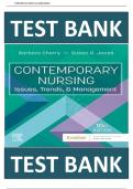 Test Bank for Contemporary Nursing&colon; Issues&comma; Trends&comma; and Management 10th Edition by Barbara Cherry &vert;ISBN&colon; 9780443123566&vert; Guide A&plus;