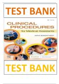 Test Bank for Clinical Procedures for Medical Assistants 11th Edition by Kathy Bonewit-West &vert;ISBN&colon; 9780323758581&vert; Guide A&plus;