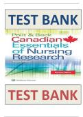 Test Bank for Canadian Essentials of Nursing Research 4th Edition by Kevin Woo &vert;ISBN&colon; 9781496301468&vert; Guide A&plus;