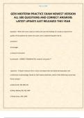 GERI MIDTERM PRACTICE EXAM NEWEST VERSION ALL 500 QUESTIONS AND CORRECT ANSWERS LATEST UPDATE JUST RELEASED THIS YEAR