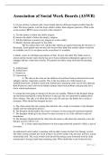 Association of Social Work Boards &lpar;ASWB&rpar; Exam Prep Test Bank &ndash; Latest Update 2026 &vert; Practice Questions &vert; Graded A&plus;