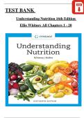Understanding Nutrition 16th Edition Test Bank by Ellie Whitney & Sharon Rolfes &ndash; Latest Update 2026 Exam Prep &vert; Graded A&plus;