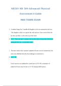 NR509 NR 509-Advanced Physical Assessment A Guide MID-TERM E&KHcy;XAM Questions and Answers with Complete Solutions UPDATED&excl;&excl;&excl;&period;