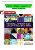 TEST BANK FOUNDATIONS FOR POPULATION HEALTH INCOMMUNITY&sol;PUBLIC HEALTH NURSING 6TH EDITION