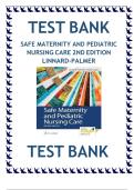 Safe Maternity & Pediatric Nursing Care Second Edition Test Bank by Luanne Linnard‑Palmer & Gloria Haile Coats &ndash; Latest Update 2026 Exam Prep &vert; Graded A&plus;