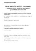 NR 509 ADVANCED PHYSICAL ASSESSMENT MIDTERM EX&Acy;M 2025 &vert; 2026 SPRING-SUMMER QUESTIONS AND ANSWERS
