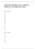 APEX NIH STROKE SCALE GROUP A PATIENT 1-6 &lpar;COMPLETE&rpar; 2025&excl;&excl;