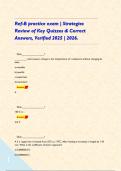 Ref-B practice exam &vert; Strategies Review of Key Quizzes & Correct Answers&comma; Verified 2025 &vert; 2026&period;     