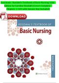 Test Bank - Rosdahl's Textbook of Basic Nursing 12th Edition by Caroline Rosdahl&lpar;Covers Complete Chapters 1-103 with Answer Key Included