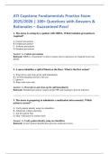 ATI Capstone Fundamentals Practice Exam  2025&sol;2026 &vert; 100&plus; Questions with Answers &  Rationales &ndash; Guaranteed Pass&excl; 