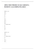 APEX NIH STROKE SCALE GROUP A PATIENT 1-6 &lpar;COMPLETE&rpar; 2025&excl;&excl;