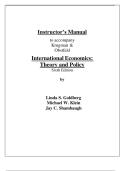 International Economics&colon; Theory and Policy &lpar;6th Edition&rpar; by Krugman & Obstfeld &ndash; Instructor&rsquo;s Manual by Linda S&period; Goldberg&comma; Michael W&period; Klein & Jay C&period; Shambaugh &lpar;Complete 100&percnt; A&plus; Guide&rpar;