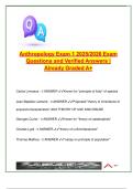 Anthropology Exam 1 &lpar;90&plus; Questions&rpar; &vert; Evolution&comma; Genetics&comma; Natural Selection&comma; Population Biology &vert; 2025