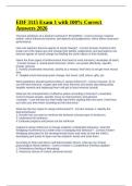 EDF 3115 Exam 1 with 100&percnt; Correct Answers 2026