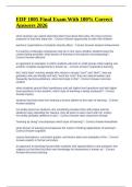 EDF 1005 Final Exam With 100&percnt; Correct Answers 2026