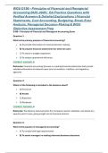 WGU D196 &ndash; Principles of Financial and Managerial Accounting 2025&ndash;2026 &vert;  OA Practice Questions with Verified Answers & Detailed Explanations &vert; Financial Statements&comma; Cost Accounting&comma; Budgeting&comma; Break-Even Analysis&comma; Managerial Decision-Making & WGU Objecti