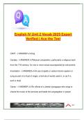 English IV Unit 2 &vert; 39 Verified Q&As on Word Roots&comma; Classical Vocabulary & Etymology &vert; Literature 2025
