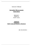 Intermediate Microeconomics &ndash; Instructor&rsquo;s Manual&comma; 9th Edition by Hal R&period; Varian and Theodore C&period; Bergstrom &lpar;Chapters 1&ndash;38&rpar;