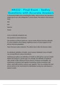 NR222 - Final Exam &ndash; Sedivy Questions with Accurate Answers